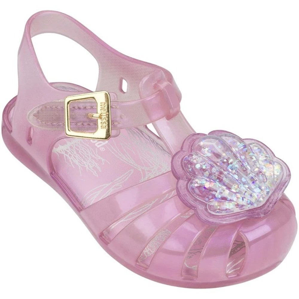 Mini Melissa Aranha XII Shell Sandals Toddler 6 Pink Mermaidcore Fairycore Jelly - Picture 2 of 9